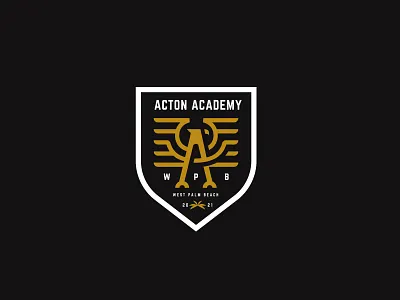 Acton Academy academy logo animal logo badge logo bird logo eagle eagle logo shield logo