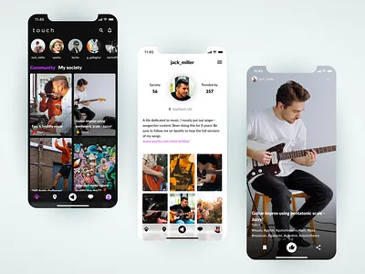 Touch App - UI/UX Design & Development app design logo modern ui ui design ux ux design