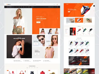 Modern & Multipurpose eCommerce Template branding design ecommerce graphic design illustration typography ui ux vector web
