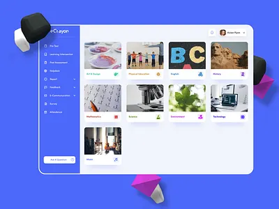 Kids Education assessment dashboard design kids kids education mockup school schooling student ui ui design ux ux design web webite