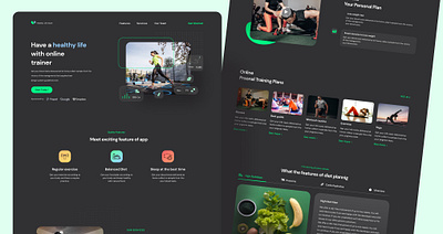 Healthy Life Style Landing graphic design landing ui website