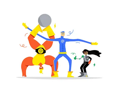 ⚡️ 🦸‍♀️ Design heroes assemble 🦸‍♂️ ⚡️ avengers celebrate cyborg fantastic four heroes hulk hogan illustration mister fantastic power super hero svg victory wrestlers
