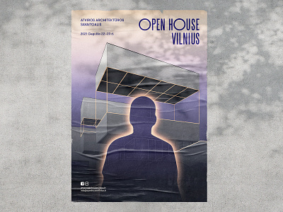 OPEN HOUSE VILNIUS architecture austeja stikleryte construction dream eleven thirteen gabriele alisauskaite graphic design illustration manipulation open house vilnius poster sureal