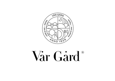 Vår Gård logo design branding illustration logo