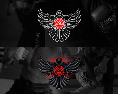 Raven Fightwear branding design logo