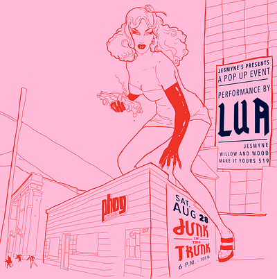 Attack of the 50ft Queen art branding cartoon concept art design drawing fashion graphic design illustration logo vector