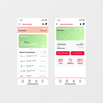 Banking App UI Concept app design bank banking banking app design ui ux