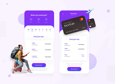 "Find Your Trip" Mobile Application branding design digitalart dribbbleviral flat illustration minimal mobileapp mobileappui ui uiux design ux vector webdesign