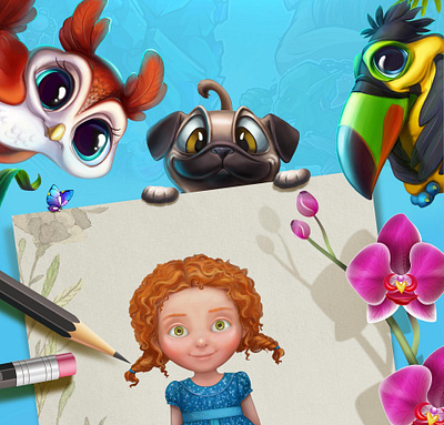 Characters Design 2d art design games illustration ui