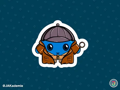 bob as sherlock homes cute cuteart cuteartstyle cuteartwork cuteillustration design detectiv funart funartwork homes illustration logo sherlock