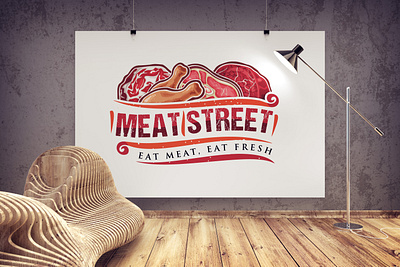 Meat Logo 3d ai designer animation brand ai designer branding creative creative idea creative logo design designer ai ps lb graphic design icon illustration logo motion graphics poster student ui ux vector