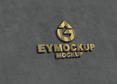 Golden 3D Logo Mockup 2020 3d design golden illustration latest logo mockup new premium psd ui