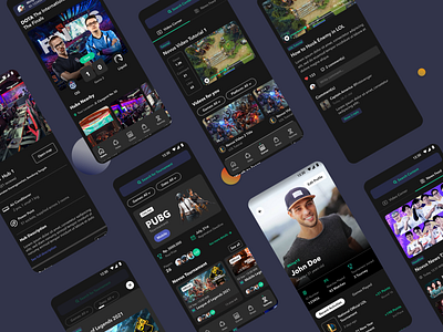 Gaming Hub Exploration app competition dota dota2 gamers gaming gaminghub mobileapp news profile tournament ui ux video