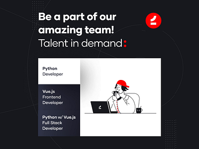 Be a part of our amazing team! after effect developer frontend hiring illustration job latinamerica motion graphics python remote remote work vacancy vuejs