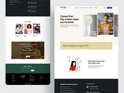 Education Landing creative design education course education landing education website illustration landing page learning management system learning platform online class online course online education ui design uiux website design