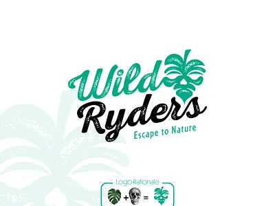 Wild Ryders clever creative design green logo moosartist mosaabosweilem nature outdoor logo skull لوجو مصمم شعارات موسى ابوسويلم