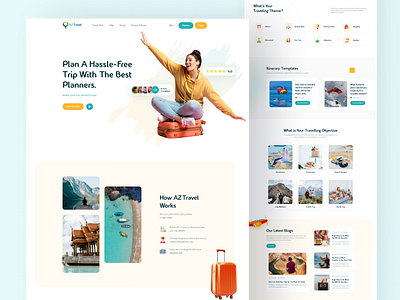 AZTravel website 3d design illustration logo responsive ui ui ux ui design uidesign ux