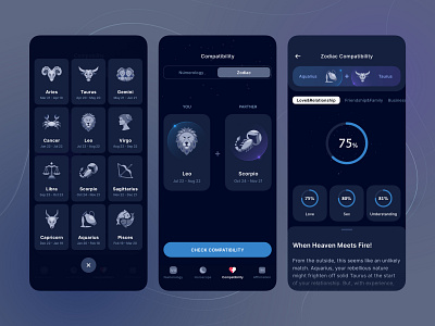 🌖 Numerology&Horoscope app app astrology clean compatibility design horoscope illustration ios numerology ui ux