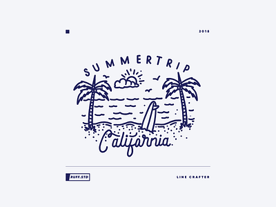 Summer trip logo - hand drawn procreate procreate