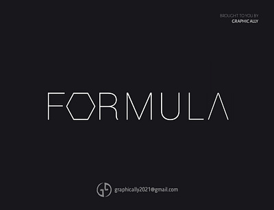 Formula Word Logo design illustration logo