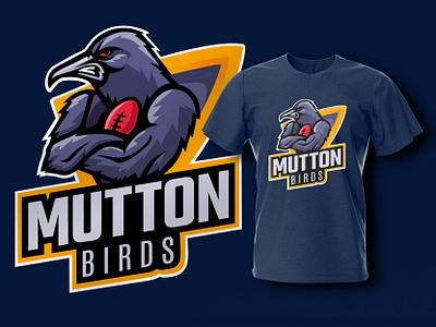 Mutton Birds Supercoach Logo animal logo bird bird logo design drawing illustration logo mockup print printdesign sport sport team sportlogo tee tees tshirt tshirtprinting vector