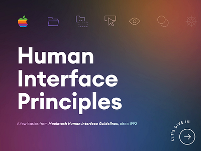 Macintosh Human Interface Principles (1992) animated icons animation apple euclid euclid font gradient gradients guidelines hig human interface human interface guidelines icons interaction mac macintosh micro interaction presentation principles slideshow vintage