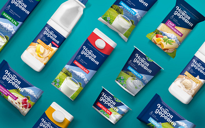 New Village – dairy foods branding design food packaging
