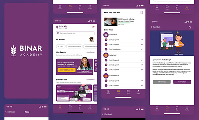 Re-design Binar Academy App binar academy design illustration redesign application revamping application ui user interface user persona user testing ux