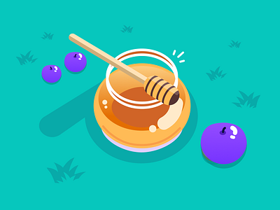 Rosh Hashanah Day 🍯 2d day design email fintech flat design hanateh illustration paysend rosh hashanah simple