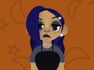 Spooky Attitude affinity designer black artist character character design character designer design girl illustraion spooky vector vector art vector artist vector character vector character design