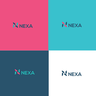 Nexa logo design branding design icon identity illustration letter logo logo creater logomaker minimallis modern monogram negetive space typography vector ward marks