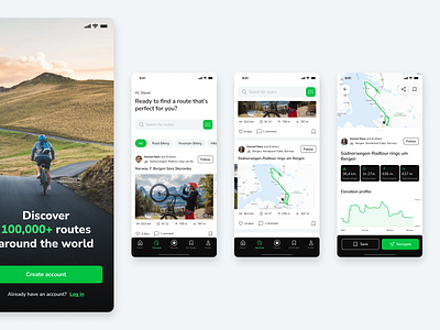 Bike Assistant App app bicycle bicycleapp design event figma interface mappingapp maps mobile navigation app navigator rideapp ui uiux userexperience ux workoutapp