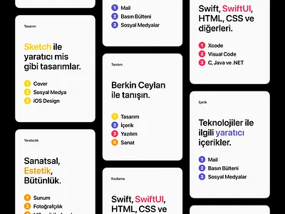 Portfolio Cards apple card design ui