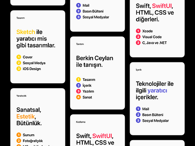 Portfolio Cards apple card design ui