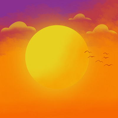 Sun illustration procreate summer sun sunset