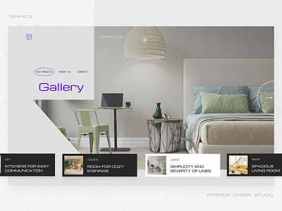 Interior studio website cards gallery interior interior studio website site slider ui ux web