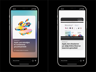 Colorful and Simple Social Media News Design apple card design ui ux