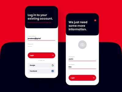 App Login Signup account app design branding create account design login design logo signup ui design ui ux