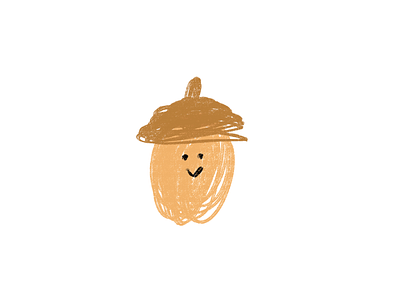 Dotori acorns character design illustration smile