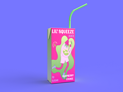 Raspberry Lychee 3d adobe art box brand branding character design dimension graphic design illustration juice logo minimal package product raspberry ui ux vector