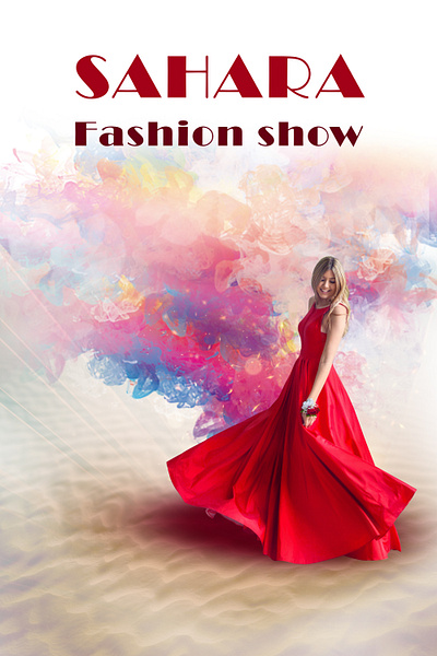 Sahara fashion week 3d animation desert design fashion fashion show graphic design logo motion graphics photoshop sahara social media ui