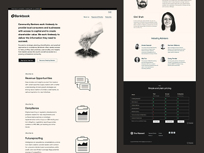 Bankbook - financial publication landing page adsense adtech advertising tech branding design ecommerce figma illustration saas