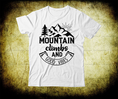 SVG Mountain t shirt design adventure branding bundle custom custom t shirt design illustration logo mountain shirt simple svg t shirt typography vector white