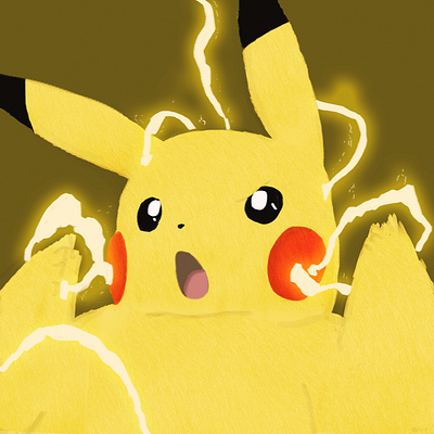 PIkachu Using Thunderbolt design illustration photoshop pikachu pokemon