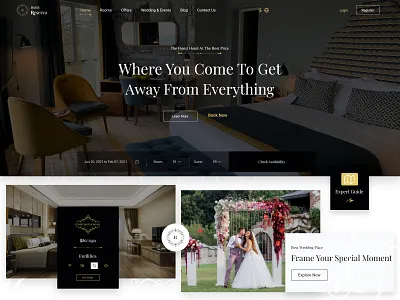 Hotel Booking Website (Dark Version) booking website figma design hompage hotel booking dark web ui hotel booking website luxury web design room reservation website tour website travel web ui trip web ui ui uiux ux xd