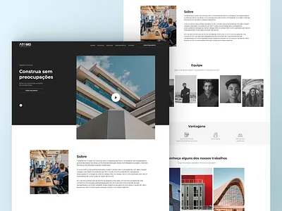 Atomo - Landing Page UI design flat minimal ui ux web