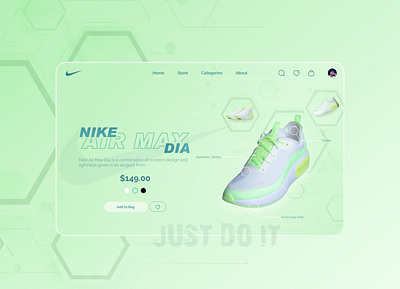 Nike Air Max Dia 👟 website landing page concept dribbleshots ui uidesign uiux ux webdesign website websiteui