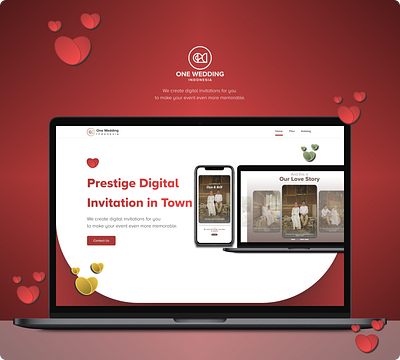 Daily UI - Landing page for One Wedding Indonesia branding design graphic design illustration logo typography ui ux vector web