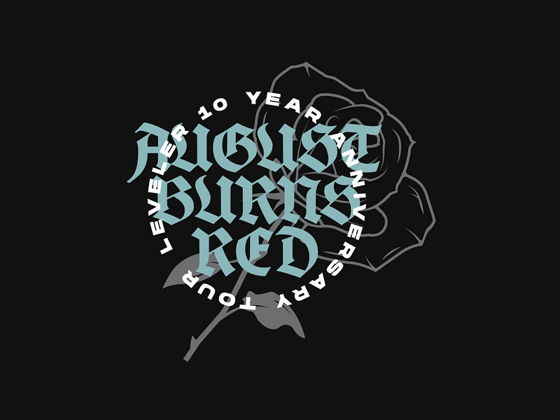 August Burns Red // Rose Design apparel august band brand branding burns clean flower grunge illustration merch metal metalcore modern punk rose vanguard vintage