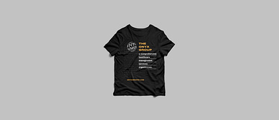 Onyx WIP black and white design branding collateral design swag t shirt typography